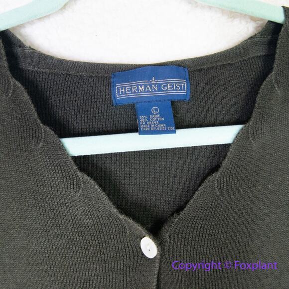 Herman Geist dark‎ green sweater, size L - Picture 7 of 14